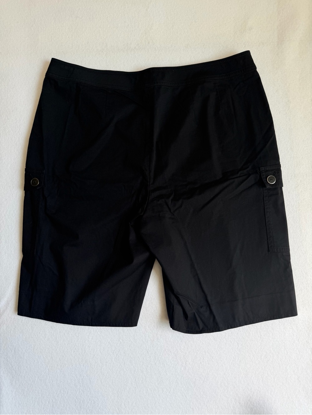 St. John Black Cargo Shorts Womens Size 14 Utility Stretch Casual Luxury - Picture 3 of 10